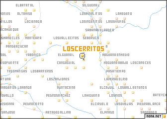 map of Los Cerritos