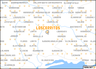 map of Los Cerritos