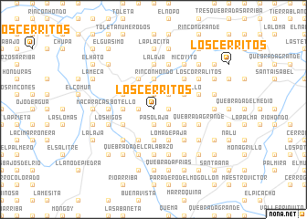 map of Los Cerritos