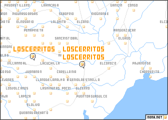 map of Los Cerritos