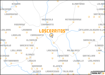 map of Los Cerritos