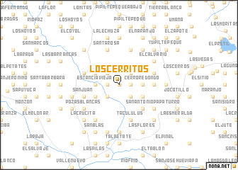 map of Los Cerritos