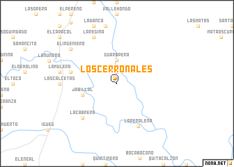 map of Los Cerronales