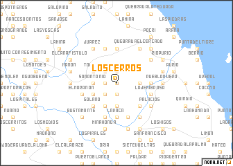 map of Los Cerros