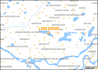 map of Los Cerros