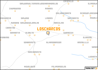 map of Los Charcos