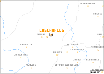 map of Los Charcos