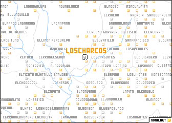map of Los Charcos