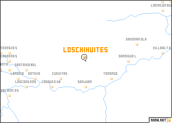 map of Los Chihuites