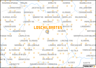 map of Los Chilamates