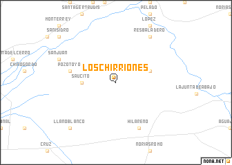 map of Los Chirriones