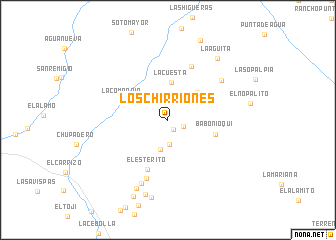 map of Los Chirriones