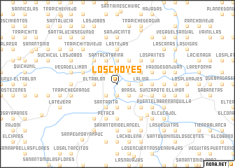 map of Los Choyes