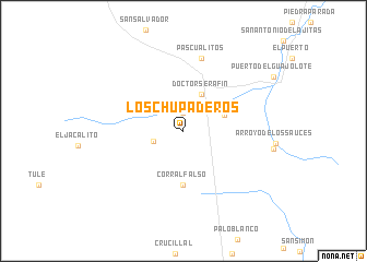 map of Los Chupaderos