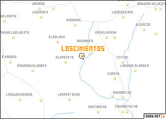 map of Los Cimientos