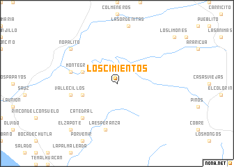 map of Los Cimientos