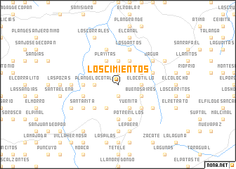 map of Los Cimientos