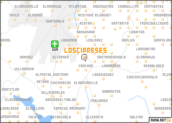 map of Los Cipreses