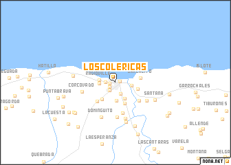 map of Los Colericas