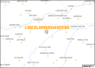 map of Los Colorados de Arriba