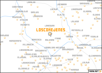 map of Los Comejenes