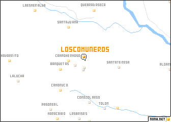 map of Los Comuneros