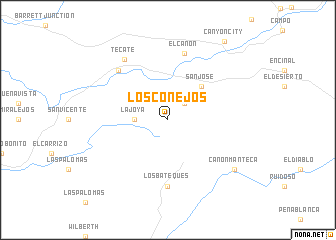 map of Los Conejos