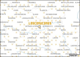 map of Los Conucones