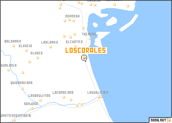 map of Los Corales