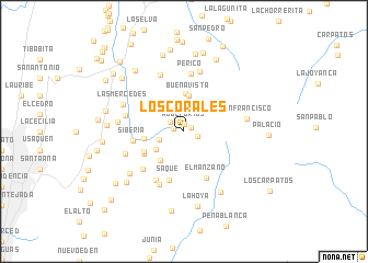 map of Los Corales