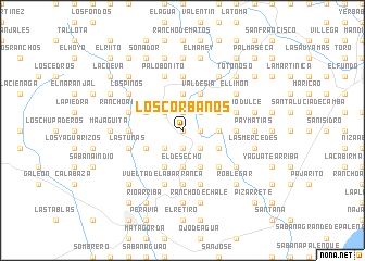 map of Los Córbanos