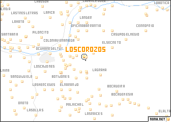 map of Los Corozos