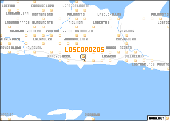 map of Los Corozos