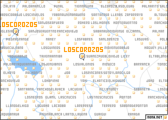 map of Los Corozos