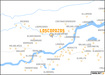 map of Los Corozos