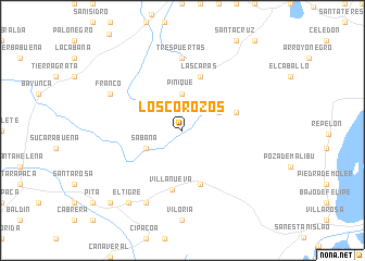 map of Los Corozos