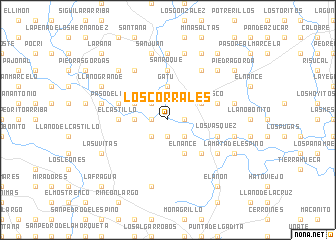 map of Los Corrales