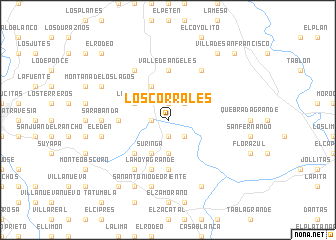 map of Los Corrales