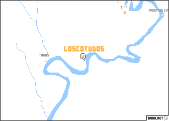 map of Los Cotudos