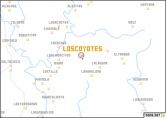 map of Los Coyotes