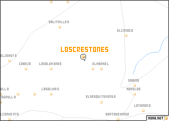 map of Los Crestones