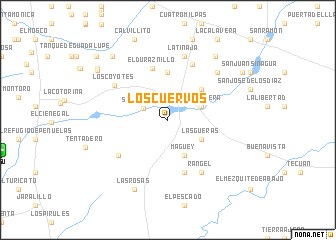 map of Los Cuervos