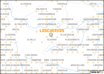 map of Los Cuervos