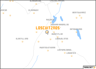 map of Los Cuitznos