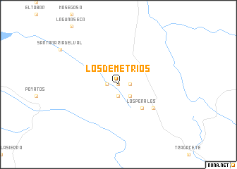 map of Los Demetrios