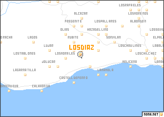 map of Los Díaz