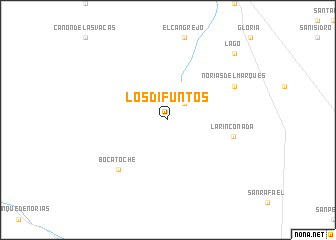 map of Los Difuntos