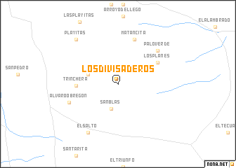 map of Los Divisaderos