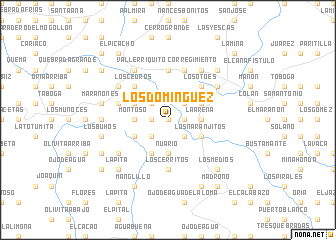 map of Los Domínguez