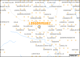 map of Los Domínguez